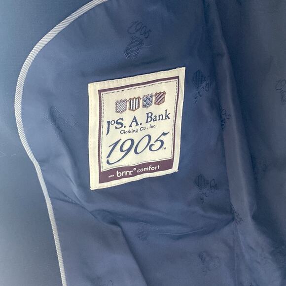 JOS A BANK Suit Jacket Mens Sz 41 Long Navy Wool Classic Heritage - Picture 5 of 8